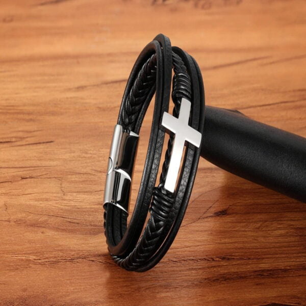 Bracelet Croix en acier inoxydable