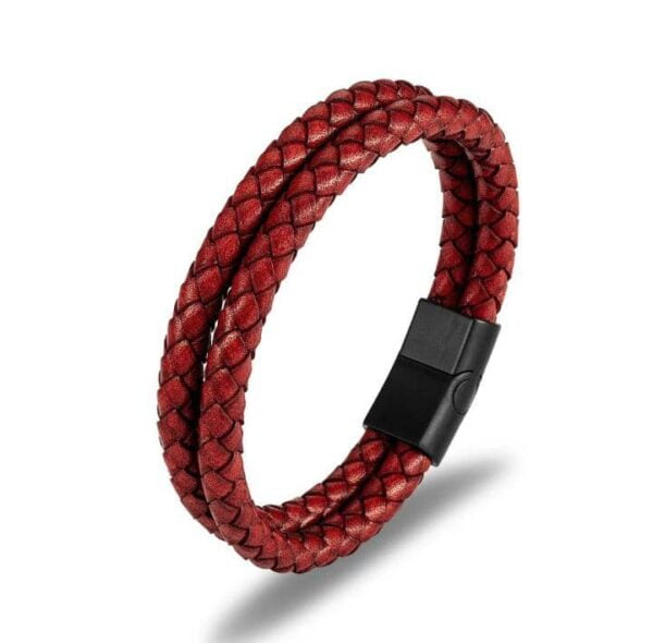 372e8541-58f4-4367-b562-1b42103ed7fd Bracelet Double Cordon Bordeau