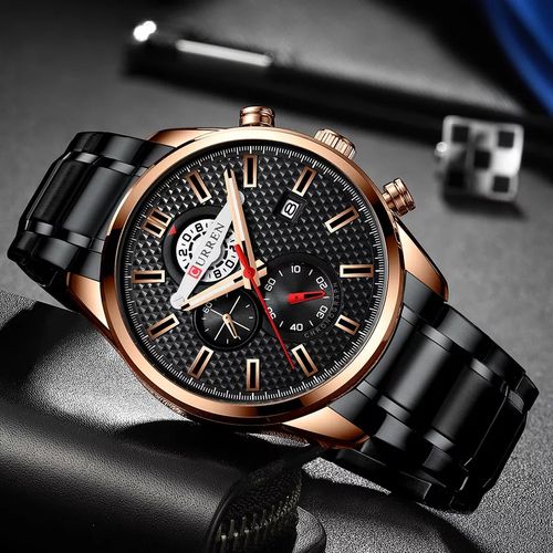 2 Montre De Luxe Pour Homme Black-Gold