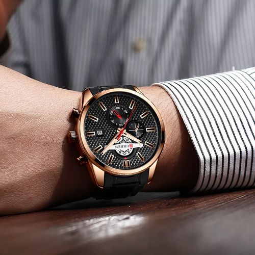 3 Montre De Luxe Pour Homme Black-Gold