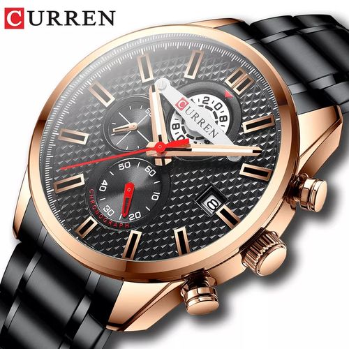 4 Montre De Luxe Pour Homme Black-Gold