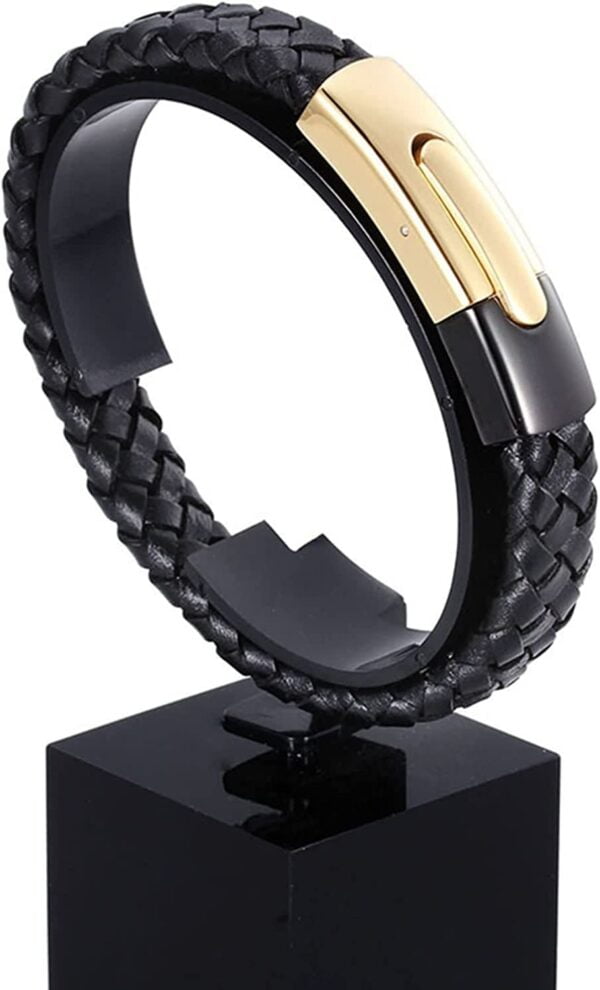 51qMNmelmgL._AC_UL1500_ Bracelet manchette en acier inoxydable pour homme