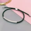Bracelet tressé minimaliste Vert
