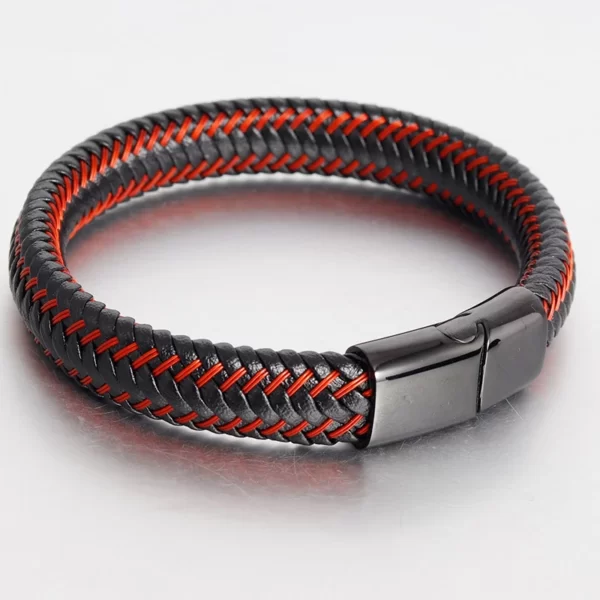 Bracelet-rouge-en-cuir-v-ritable-pour-homme-bijoux-en-acier-inoxydable-fermoir-magn-tique-tress.jpg_Q90.jpg_ Bracelet rouge en cuir véritable