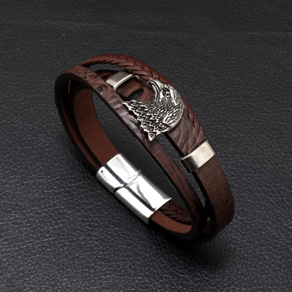 Bracelets-en-cuir-multicouches-pour-hommes-et-femmes-acier-inoxydable-ULtress-e-bijoux-nouvelle-collection.jpg_Q90.jpg_ Bracelets en cuir multicouches faucon