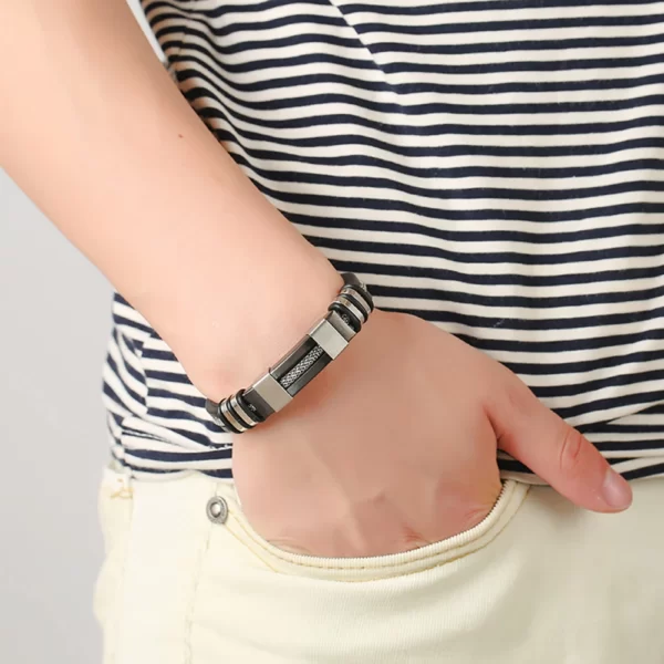Bracelet-avec-n-ud-clou-pour-hommes-en-titane-et-en-acier-cha-ne-serpent-galvanis.jpg_Q90.jpg_ (1) Bracelet Homme en titane et en acier