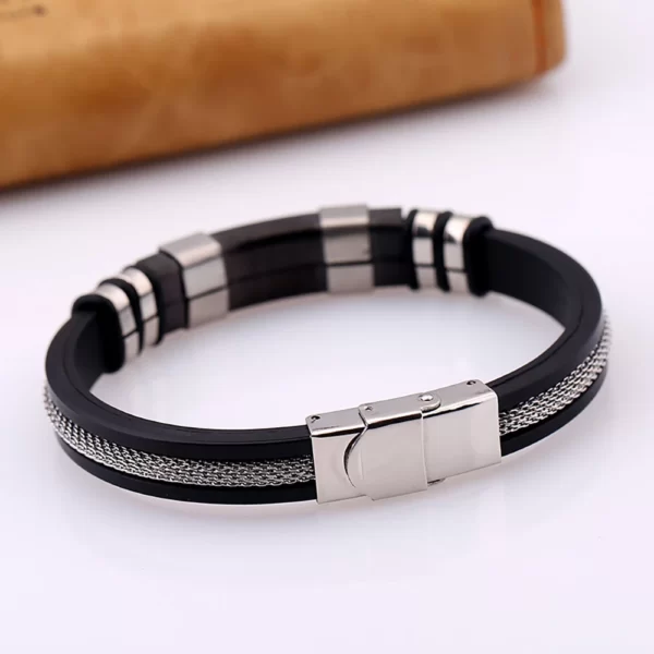 Bracelet-avec-n-ud-clou-pour-hommes-en-titane-et-en-acier-cha-ne-serpent-galvanis.jpg_Q90.jpg_ (2) Bracelet Homme en titane et en acier