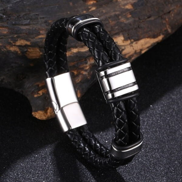 Bracelet En Cuir Tress La Main Avec Boucle En Acier Les Accessoires Qui Vous Ressemblent