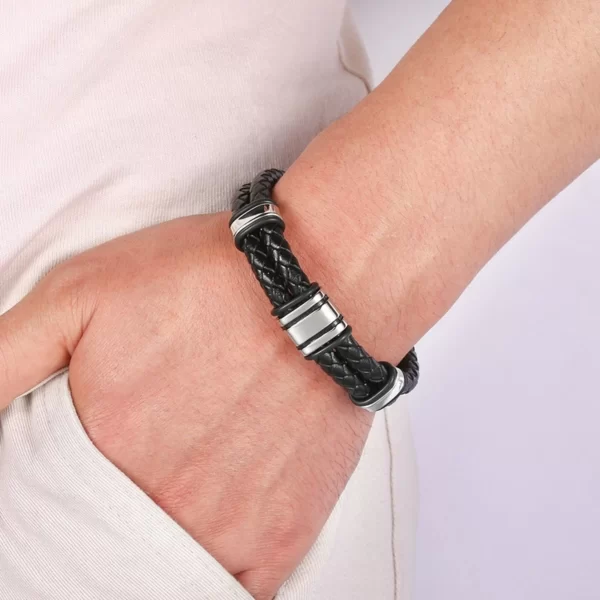 Bracelet-en-cuir-tress-pour-hommes-fait-la-main-tendance-avec-boucle-en-acier-inoxydable-pour.jpg_Q90.jpg_ Bracelet en cuir tressé à la main avec boucle en acier