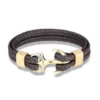 Bracelet ancre Neptune Marron / Or