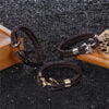 Bracelet ancre Neptune Marron / Or
