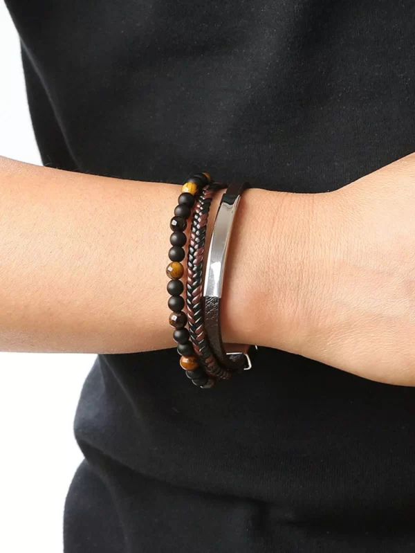 16702246353e021b1b294b4750021dd21e8bdb4959 Bracelet class pour homme Fermeture magnétique Marron