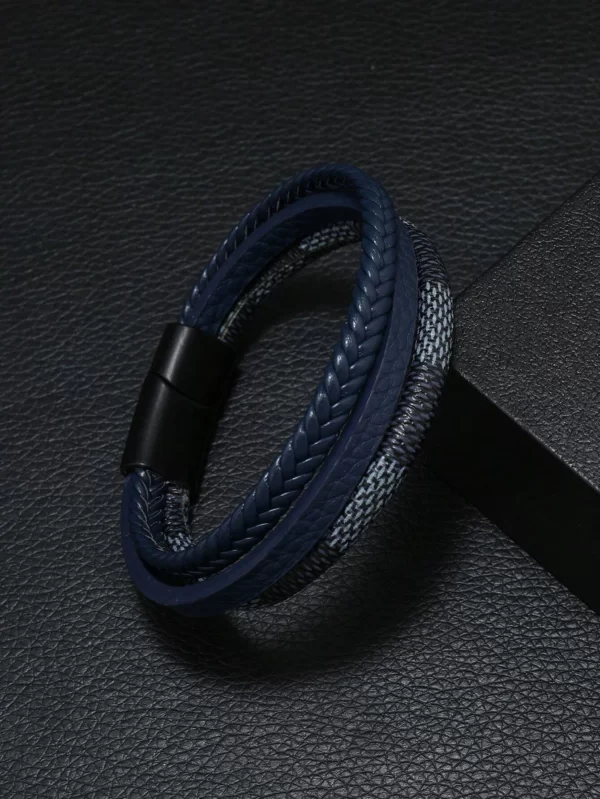 1681659061acdfdde9729908f56f2cb43a7951c42d Bracelet tressé en couches magnétiques bleu marine