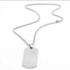 Collier et Pendentif Plaque en Argent
