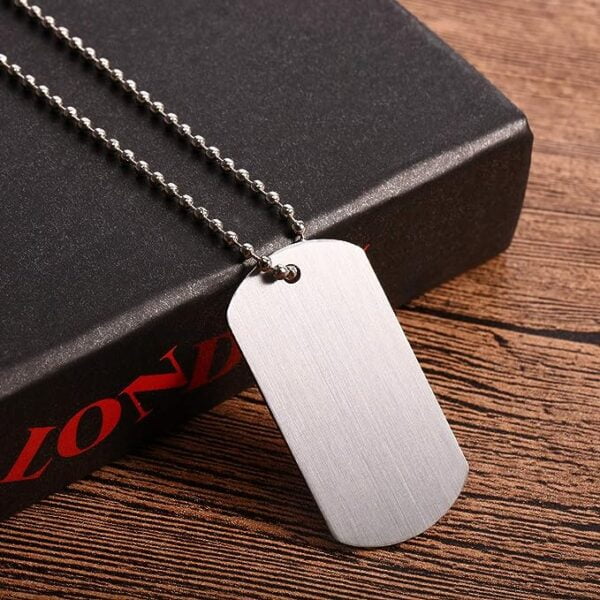 Collier et Pendentif Plaque en Argent