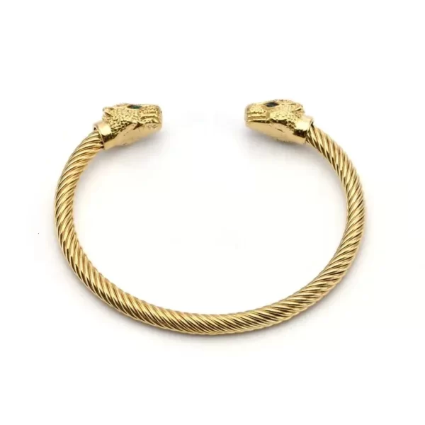 12f644d1-4b98-4726-9c63-3b842995a148 Bracelet tête de léopard dorée