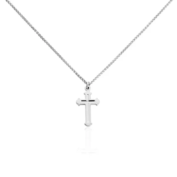 FACHBW01EH-master Chaîne Christ Maille Alternee 1/3 Inox Blanc