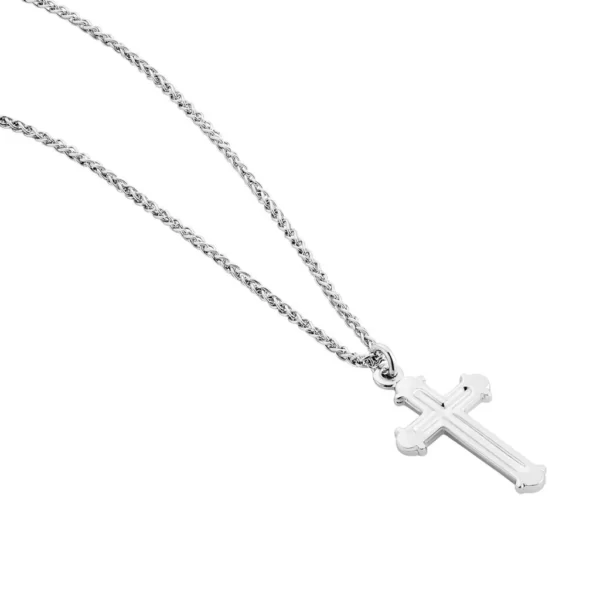 FACHBW01EH-view1 Chaîne Christ Maille Alternee 1/3 Inox Blanc