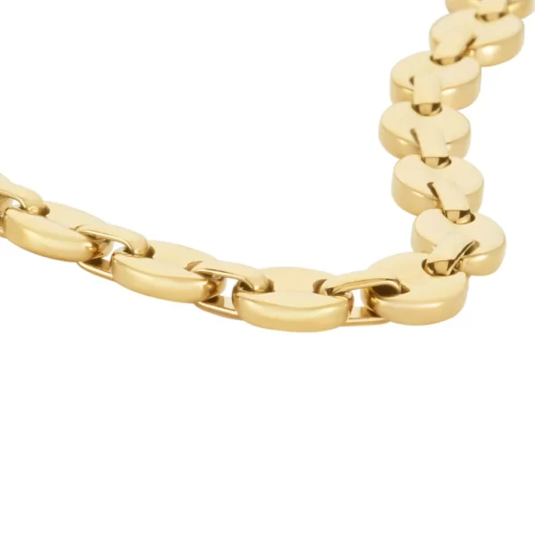 FICHJW0003-view1 Collier Maille Acier Doré Cadia