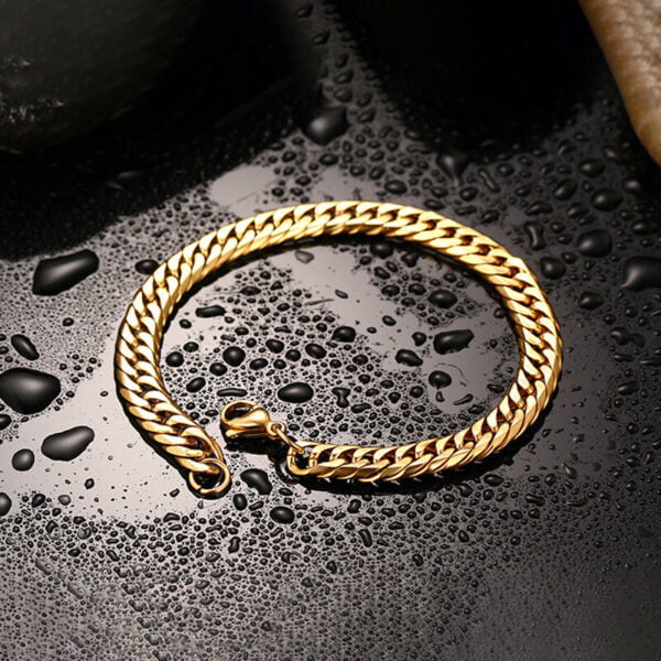 braccDD Bracelet à mailles cubaines V8