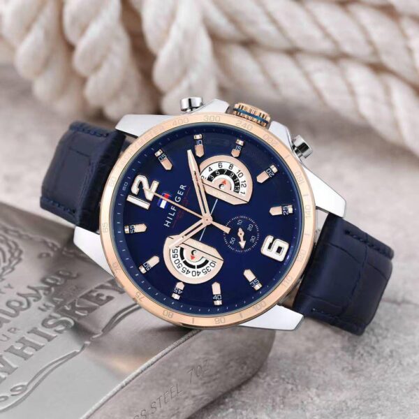 TMLKJ Montre Tommy Pour Homme TM7 en Cuir