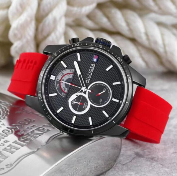 HHHJFHGCBDHDGHJHDDJCGCGDGJGJF Montre Tommy Pour Homme G78 Y8 Rouge noire