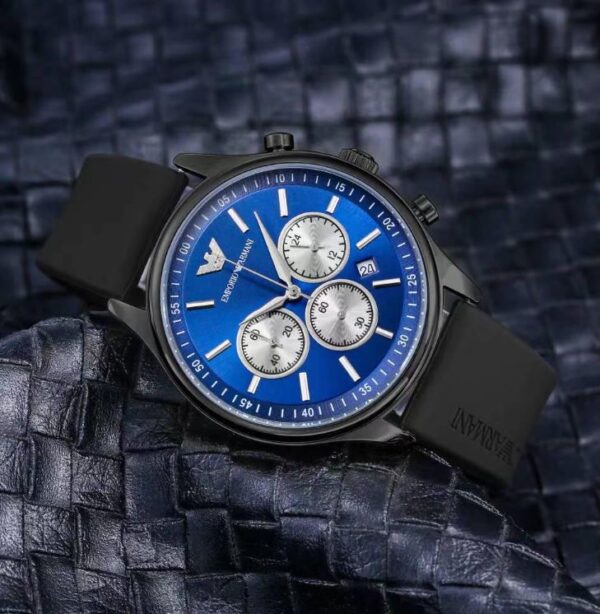 dbv wcdggddbcvwvw Montre chronographe en acier inoxydable w6 Nb8 bleue