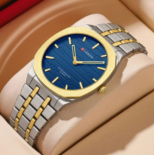 ggdfhjjhhjjjj Montre pour hommes en Acier Inoxydable v8 bleue
