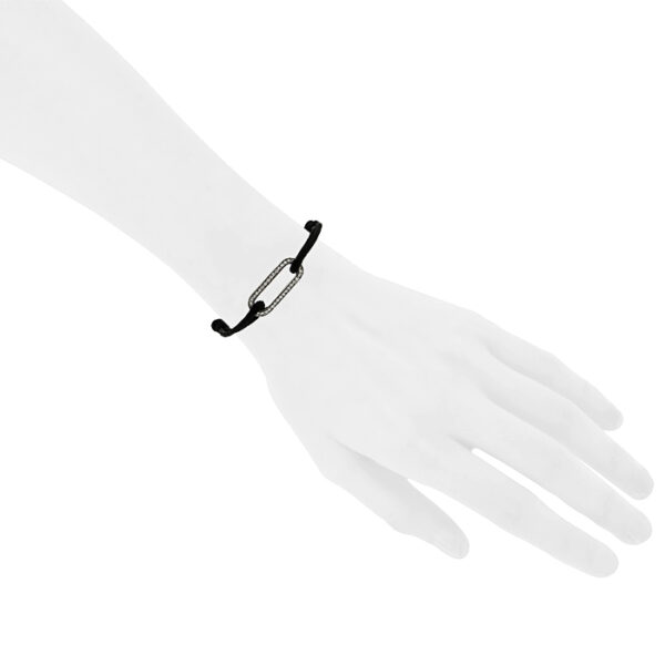 D1-bracelet-dinh-van-maillons-en-or-blanc-et-diamants Bracelet Sur Cordon Noir Maillon Et Strass