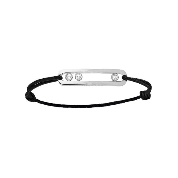 Bracelet cordon Move Noir Gris